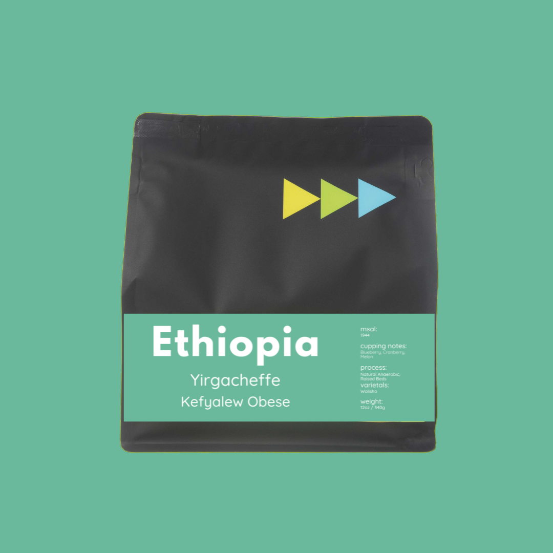 Ethiopia Yirgacheffe coffee, natural anaerobic on raised beds