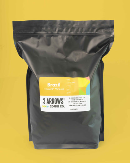 Brazil Fazenda São Lucas coffee bag, 5lb bulk size — washed process, whole bean, wholesale coffee