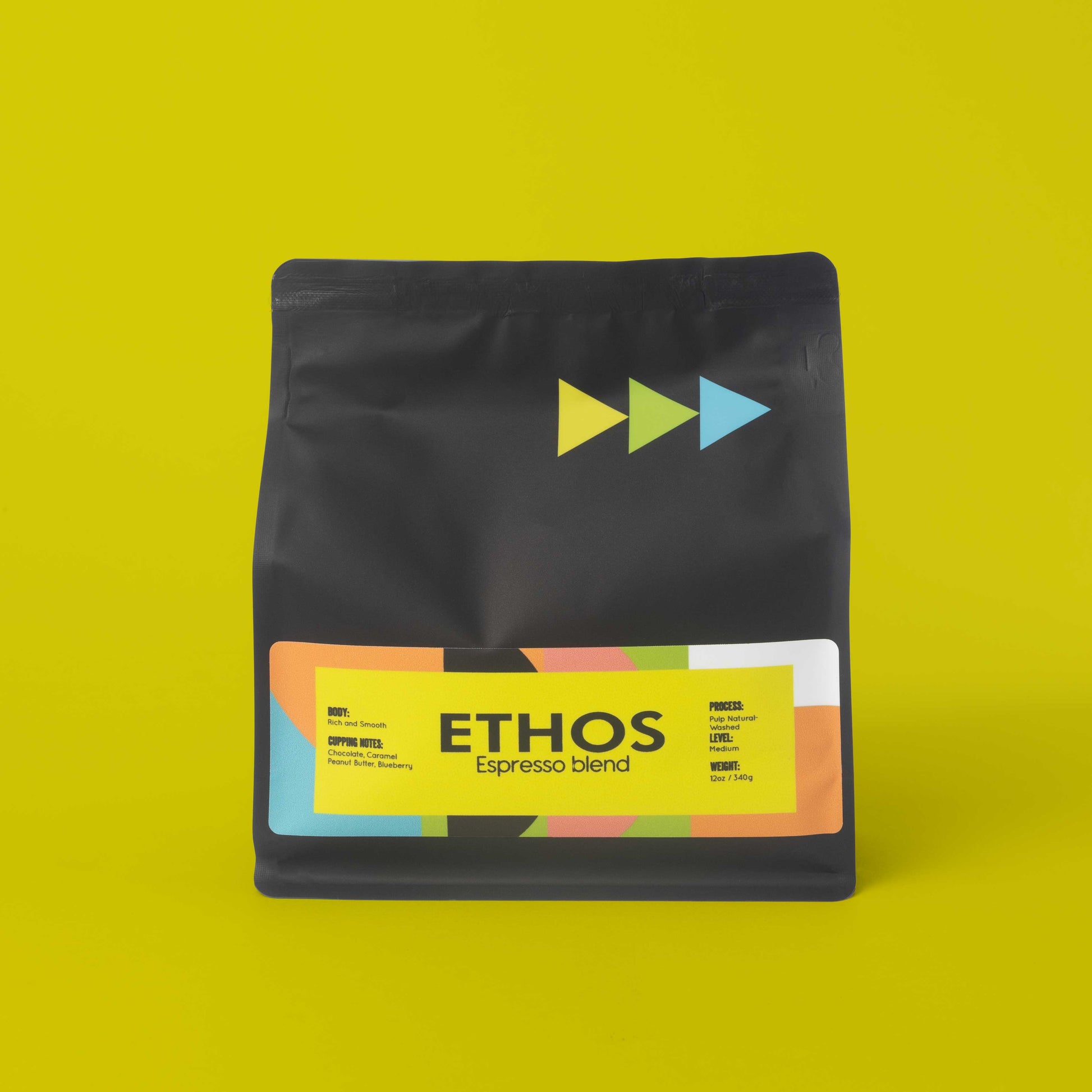 Ethos coffee blend 12oz — Colombia & Brazil, whole bean, 3 Arrows Coffee